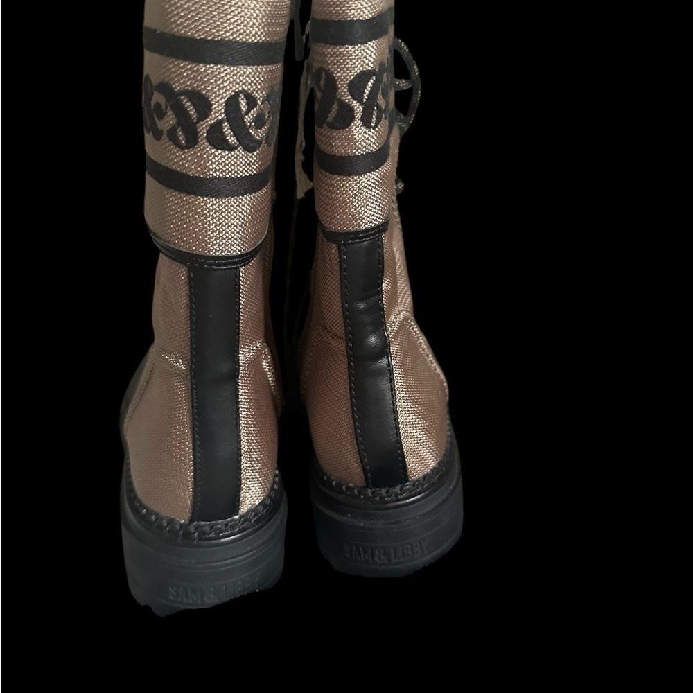 Sam & Libby Black and Tan Winter Boots - Picture 3 of 5